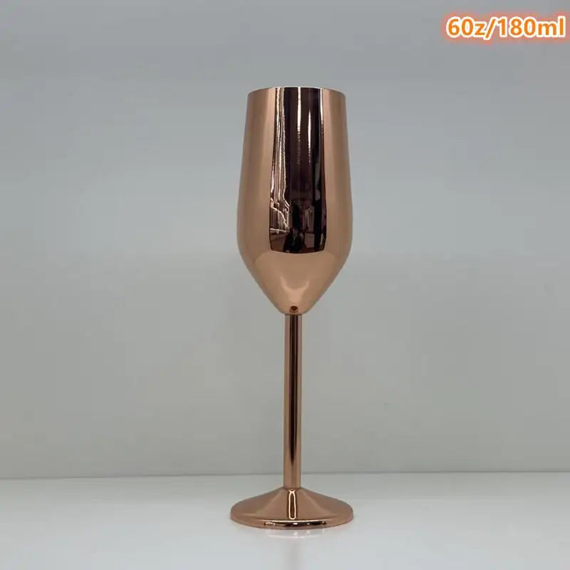 Stainless Steel Champagne Glasses Cocktail Glass Goblet Giftfor Qme Rose Gold