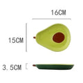 Creative Avocado Shaped Ceramic Dish Home Fruit Salad Plate Dessert Bowl Cartoon Tableware Dumpling Dipping Sauce Seasoning Dish Qme A