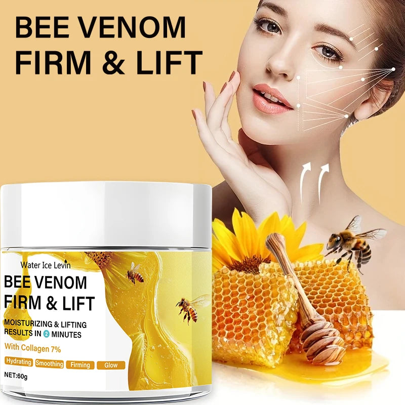 Bee Vemon Instant Face Lifting Cream - 60g | Tightening and Skin Lifting, Smoothing Fine Lines and Wrinkles | All Skin Types Qme