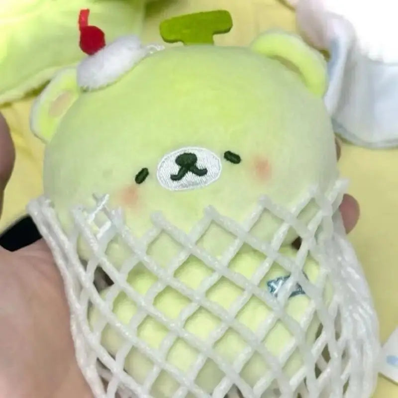 Cantaloupe Bear Plush Toy Keychain Soft Stuffed Doll Pendant Backpack Qme