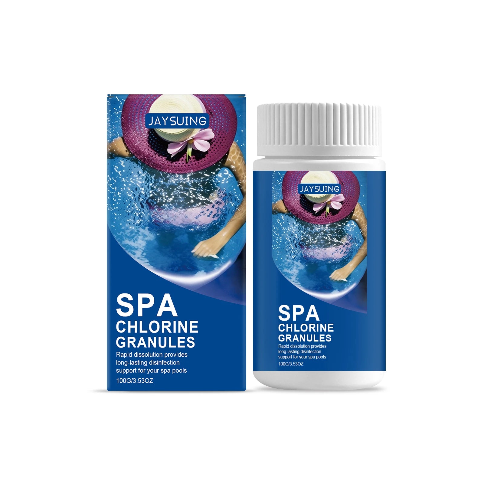 Spa Chlorine Granules Reducing Bacterial & Algae Growth Improving Water Quality Optimize Ph Fast Dissolving Pools Water Purifier Qme 100g Boxed