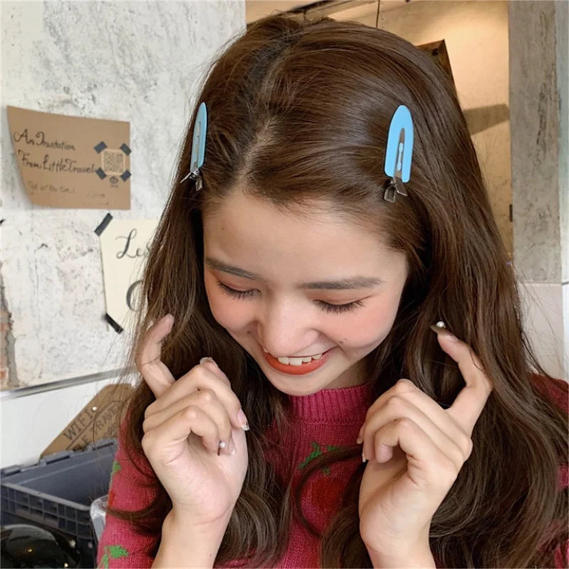Traceless Hair Clip Cream Glue Side Girl Korean Simple Duckbill Fairy Qme