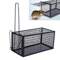Smart Self-locking Mousetrap Safe Firm Iron Net Household Mouse Qme Black