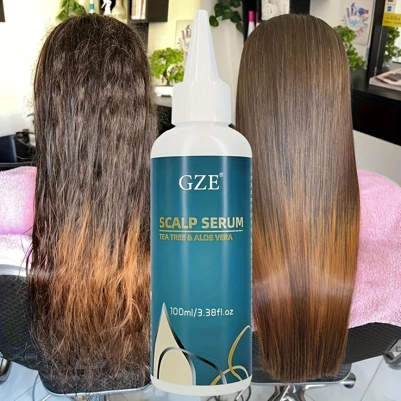 GZE Scalp Serum With Tea Tree & Aloe Vera Leave-In Conditioner Remove loose dandruff flakes For Dry Scalp for Women and Men Qme
