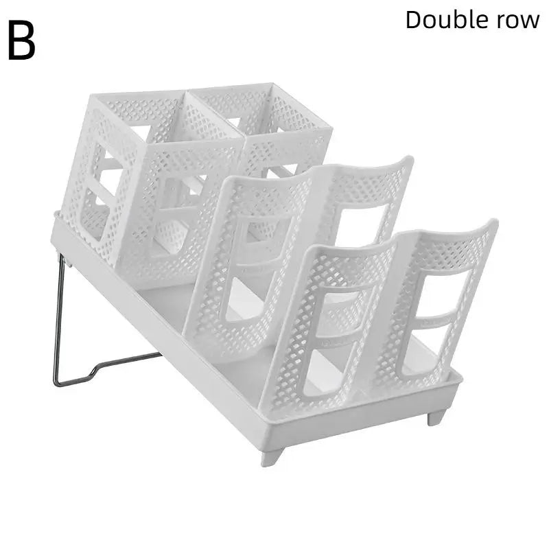 Detachable Multifunction Disposable Paper Cup Holder Single Double Qme Double B White