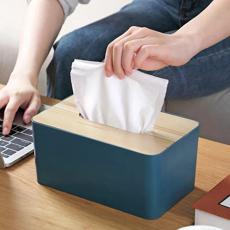 Plastic Tissue Box Simple And Creative Multi-Functional Tissue Storage Box For Home Use Qme