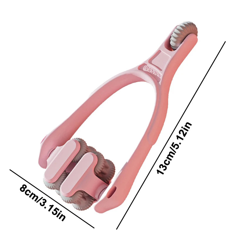 Portable Finger Joints Massager Elastic Handle Dual-row Roller Design Qme