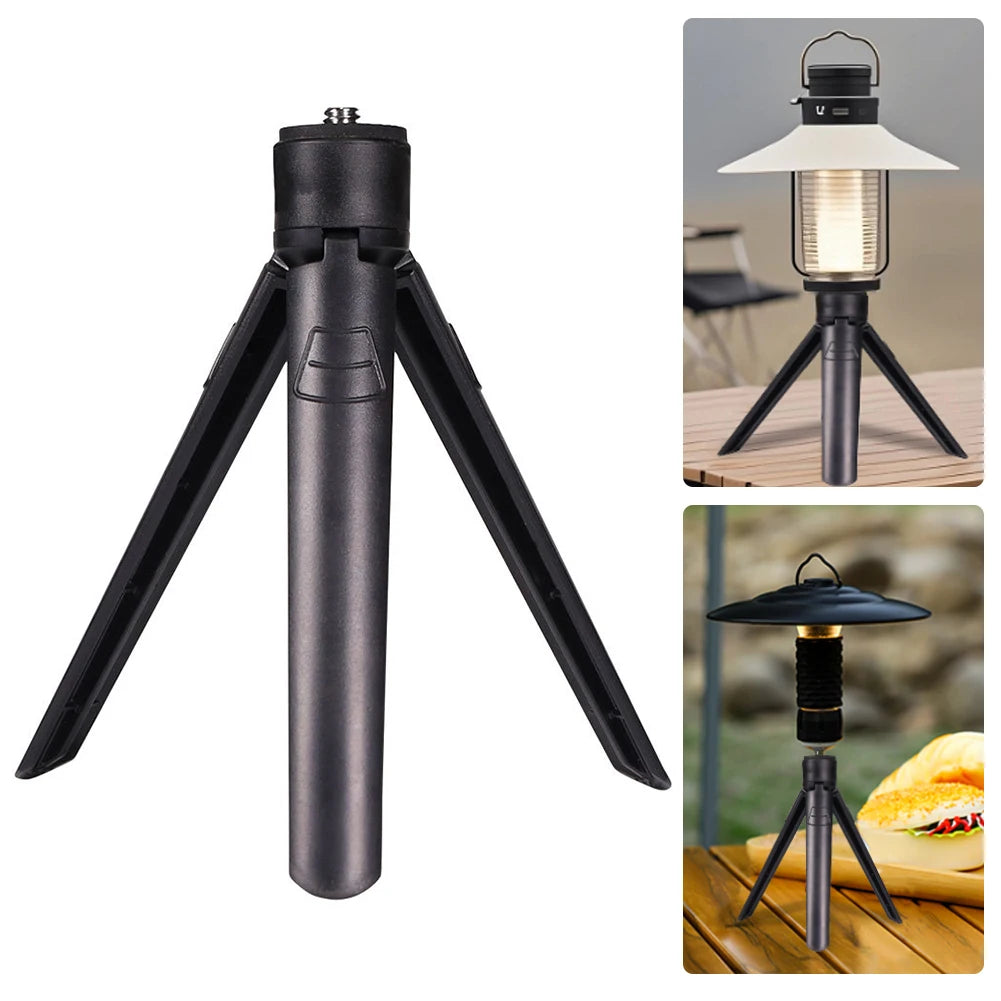 1/4 Screw Camping Lamp Bracket Lightweight Phone Tripod Holder Multi-Purpose Camping Light Tripod for Home Office Qme