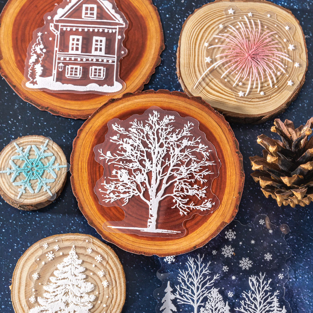 20 Sheets/Bag 3D Foam Winter Snowflake Christmas Sticker Set for DIY Scrapbook Guitar Phone Case Notebook Decoration Craft Qme