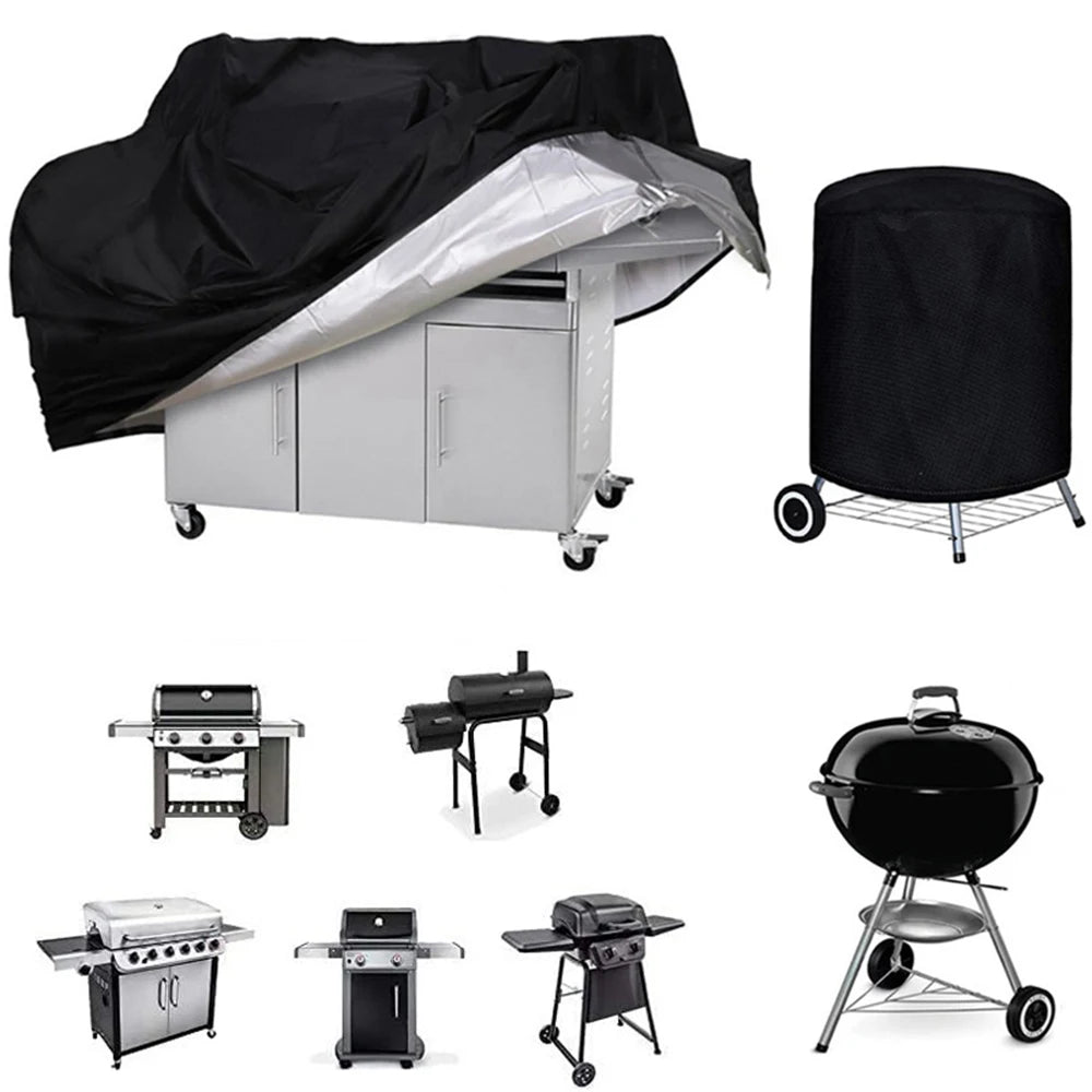 Bbq Barbecue Grill Cover Waterproof Cover Multi-Functional Dust And Waterproof Protective Cover For Barbecue Grills Qme