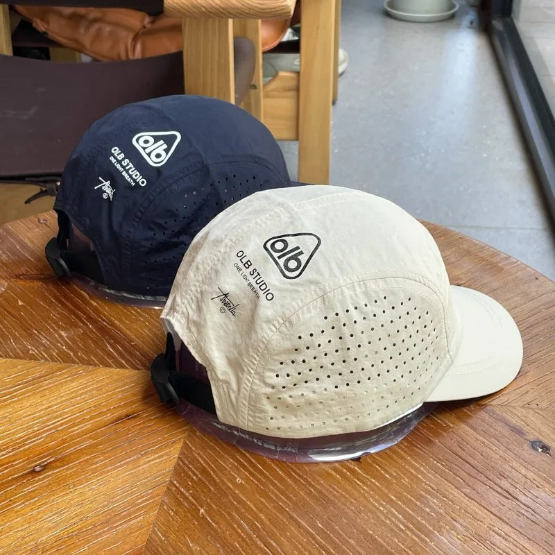 Summer Thin Quick-drying Cap Mesh Breathable Short Brim Hat Outdoor Qme
