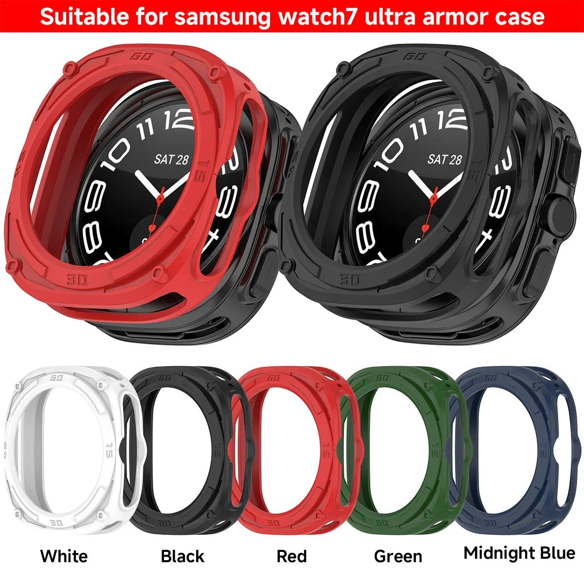 Soft TPU Case For Samsung Galaxy Watch 7 Ultra 47mm Protective Cover Shell for Watch ultral 2025 Accessories Qme