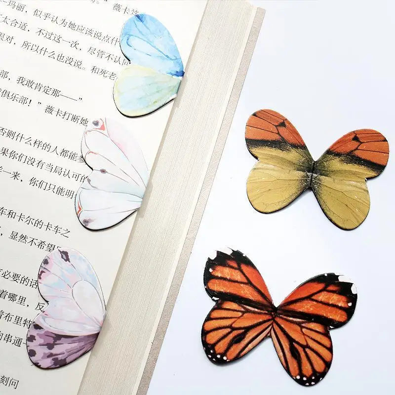 4Pcs Colorful Butterfly Magnetic Bookmark Classical Butterfly Shaped Artistic Bookmark Student Artistic Bookmark Office Supplies Qme