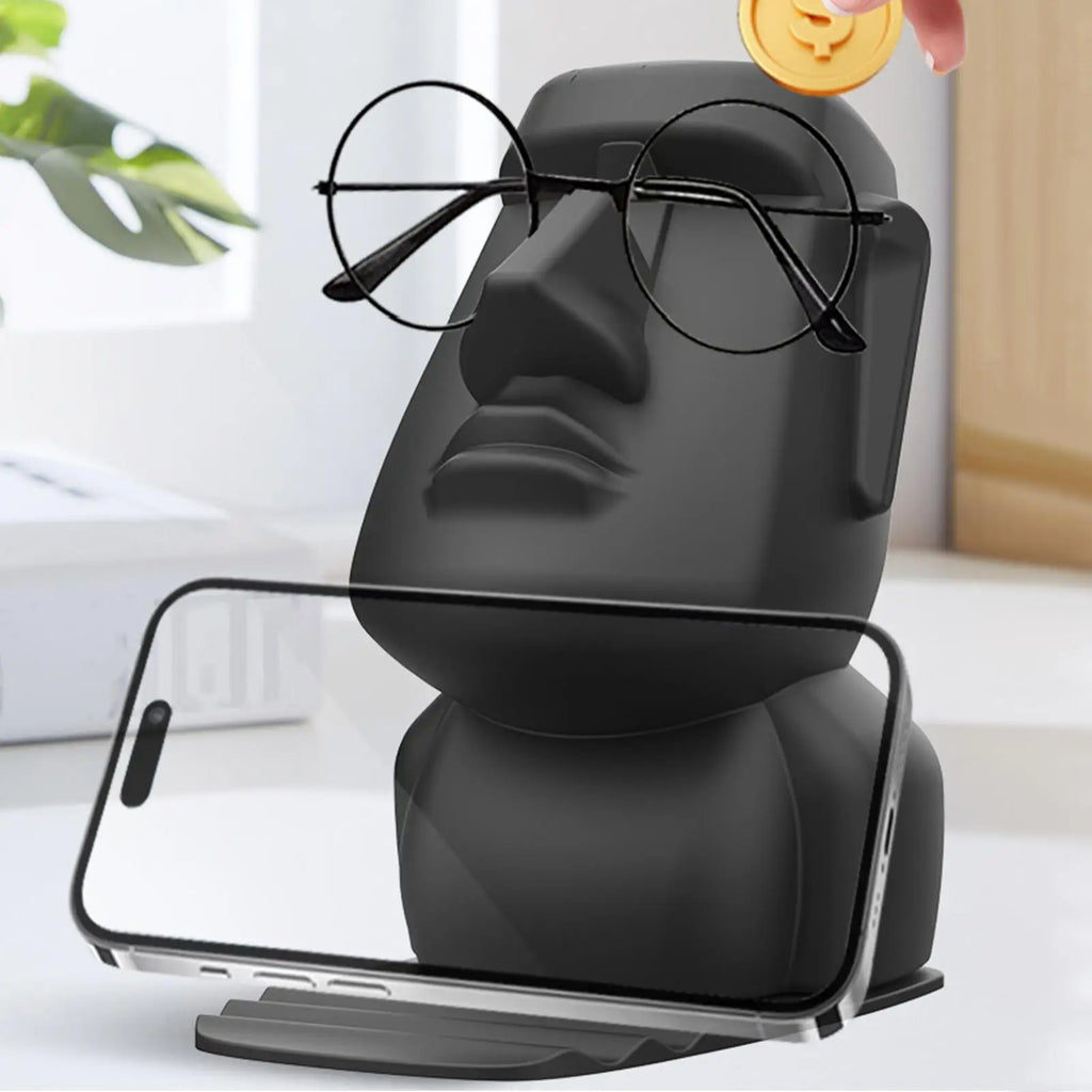 Eyeglasses Face Display Stand Easter Island Head Eyeglass Holder Home Qme