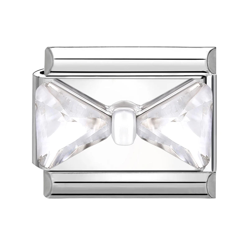 Bright Zircon Multielement Stars Shell ButterflyItalian Charm Links Fit 9mm Stainless Steel Bracelet Women Jewelry DIY Making Qme Style 6