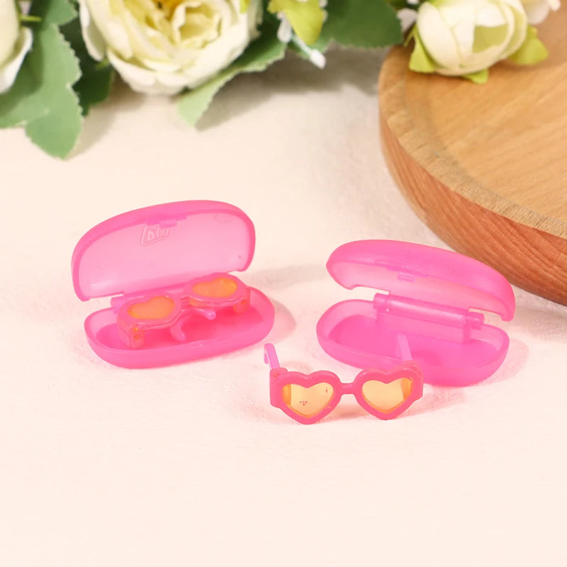 Dollhouse Mini Glasses Case Doll Bulk Toys Drip Glue Mobile Phone Qme