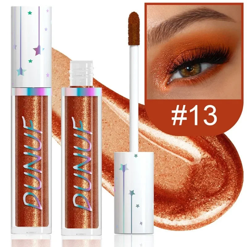 24color Eyeshadow Stick Liquid Eyeliner Metallic Color Green Pearlescent Glitter Eye Shadow Waterproof High Gloss Makeup Pigment Qme 13