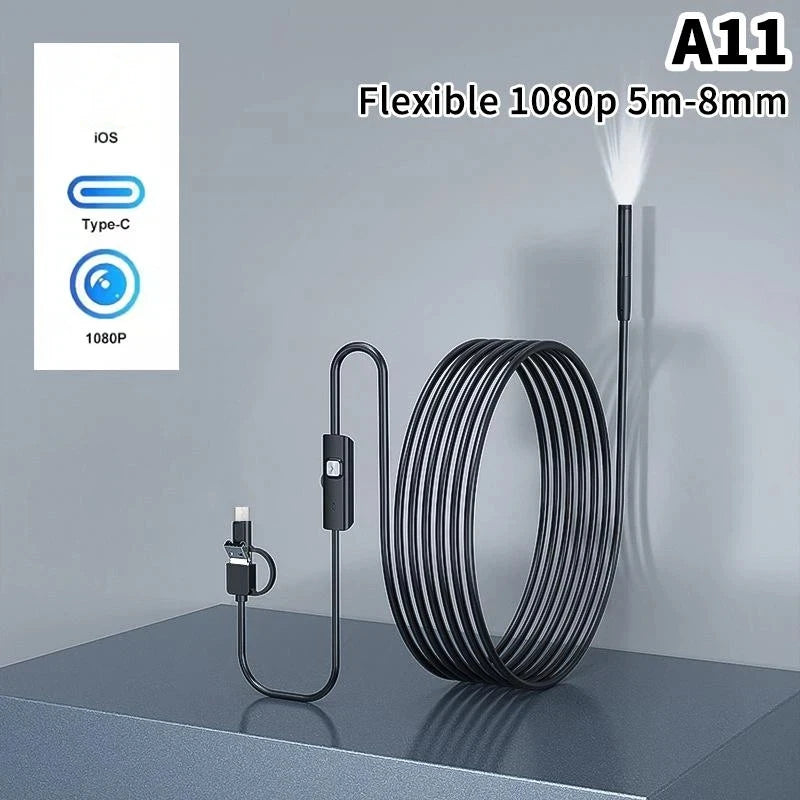 1 Mini Borescope Camera Wired 100w Pixel USB Typec Android Lens Qme A11