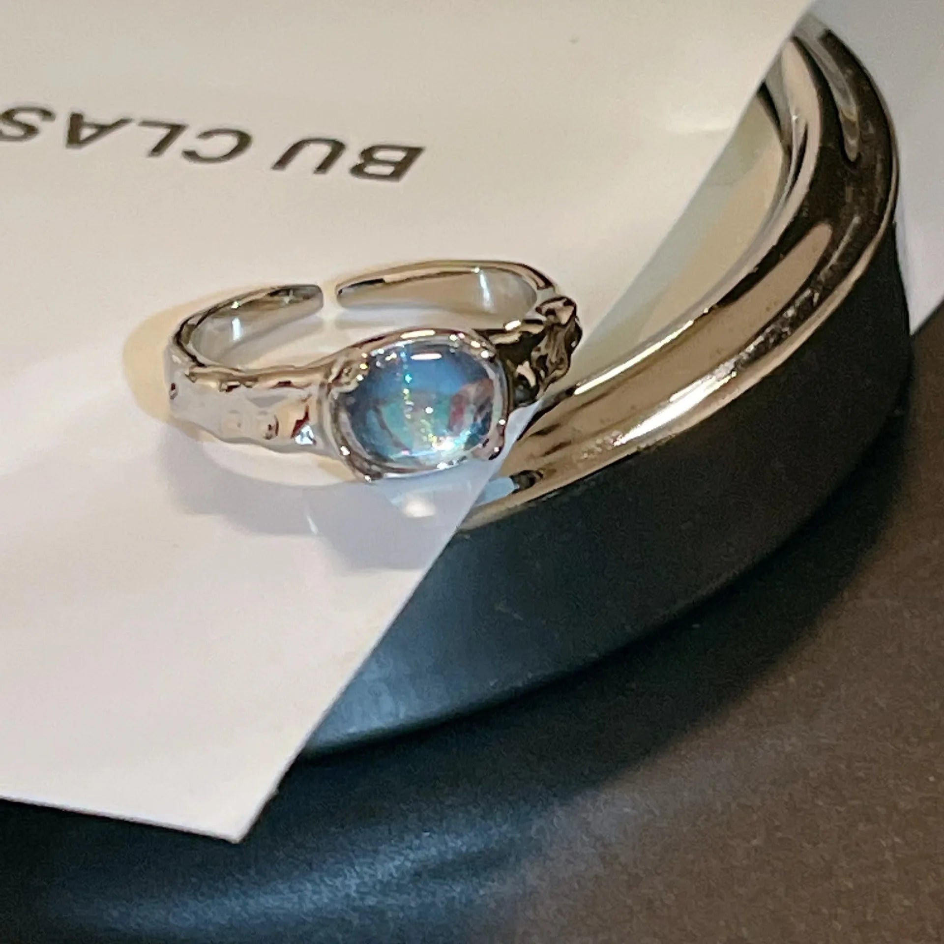 Kpop Europe America Aesthetic Irregular Design Gem Ring for Fashion Women Wedding Luxury Banquet Anniversary Vintage Jewelry Qme 3 resizable