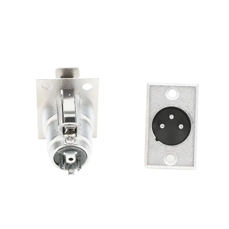 3-Pin XLR Panel Mount Jack Plug 2 Male Female Concert Stage Audio Qme