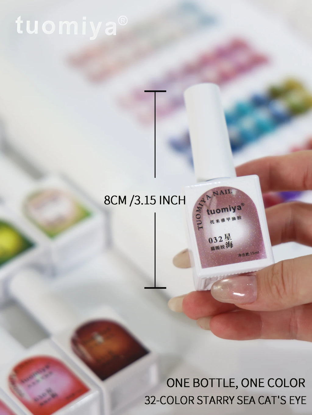 32-Color All-season Colorful Aurora Cat Eye Nail Polish Chart UV Gel Qme