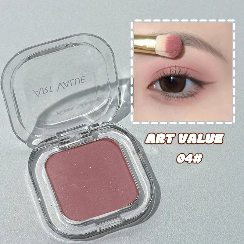 ART VALUE Single Color Eye shadow Shimmer Matte Delicate Long-lasting Makeup High Gloss Brightening Silkworm Eyeshadow Palette Qme