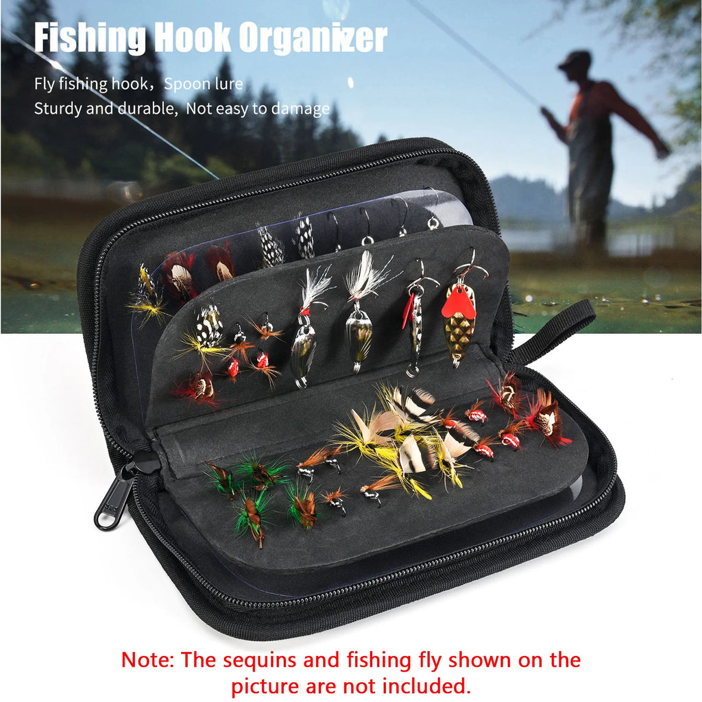 Fishing Fly Fishing Lures Spoon Storage Bag EVA Fishing Sequins Fishing Hook Organizer Pouch Qme