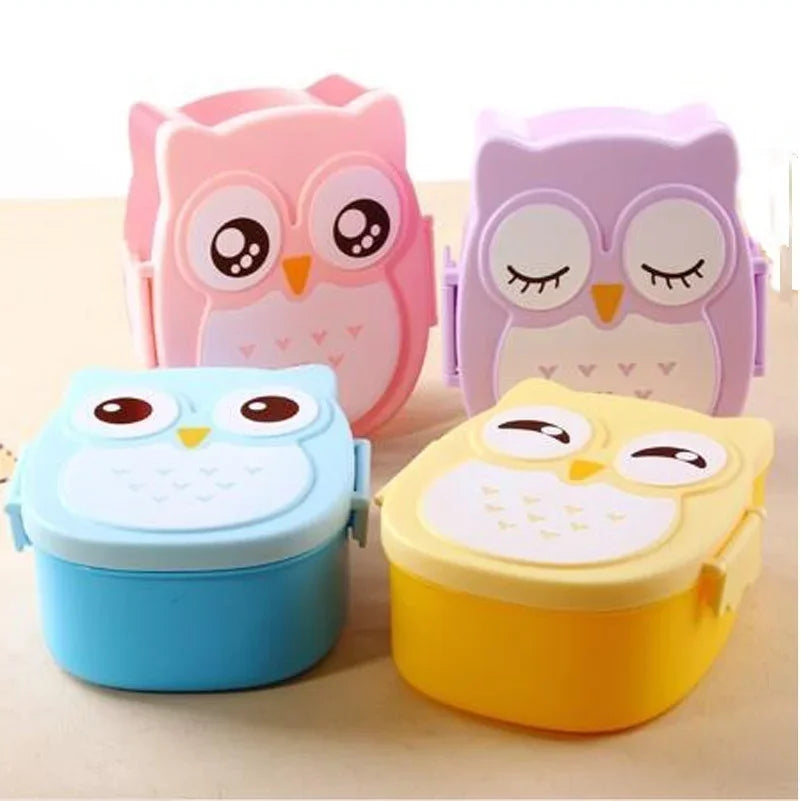 Portable Plastic Children Students Lunch Box Bento Food Container Qme