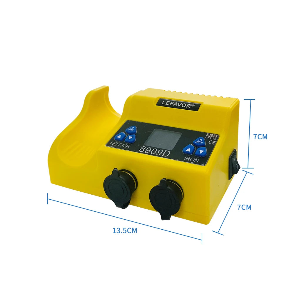 1 Digital Soldering Station Iron Air Gun BGA SMD Welding Rework Tool Qme