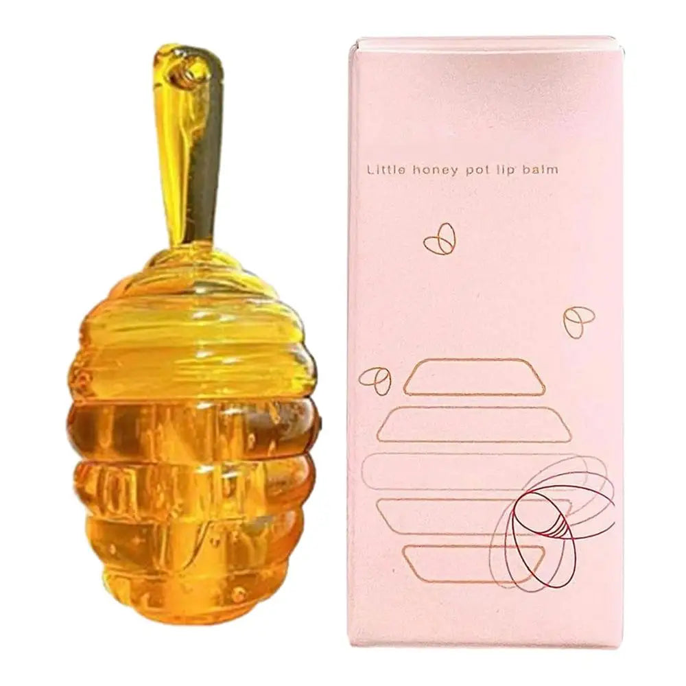 Lovely Honey Pot Lip Oil Lip Gloss Lip Balm Hydrating Lip Balm For Lip Care Moisturizing Clear Lip Oil Liquid Lipstick Qme honey flavor China Mainland