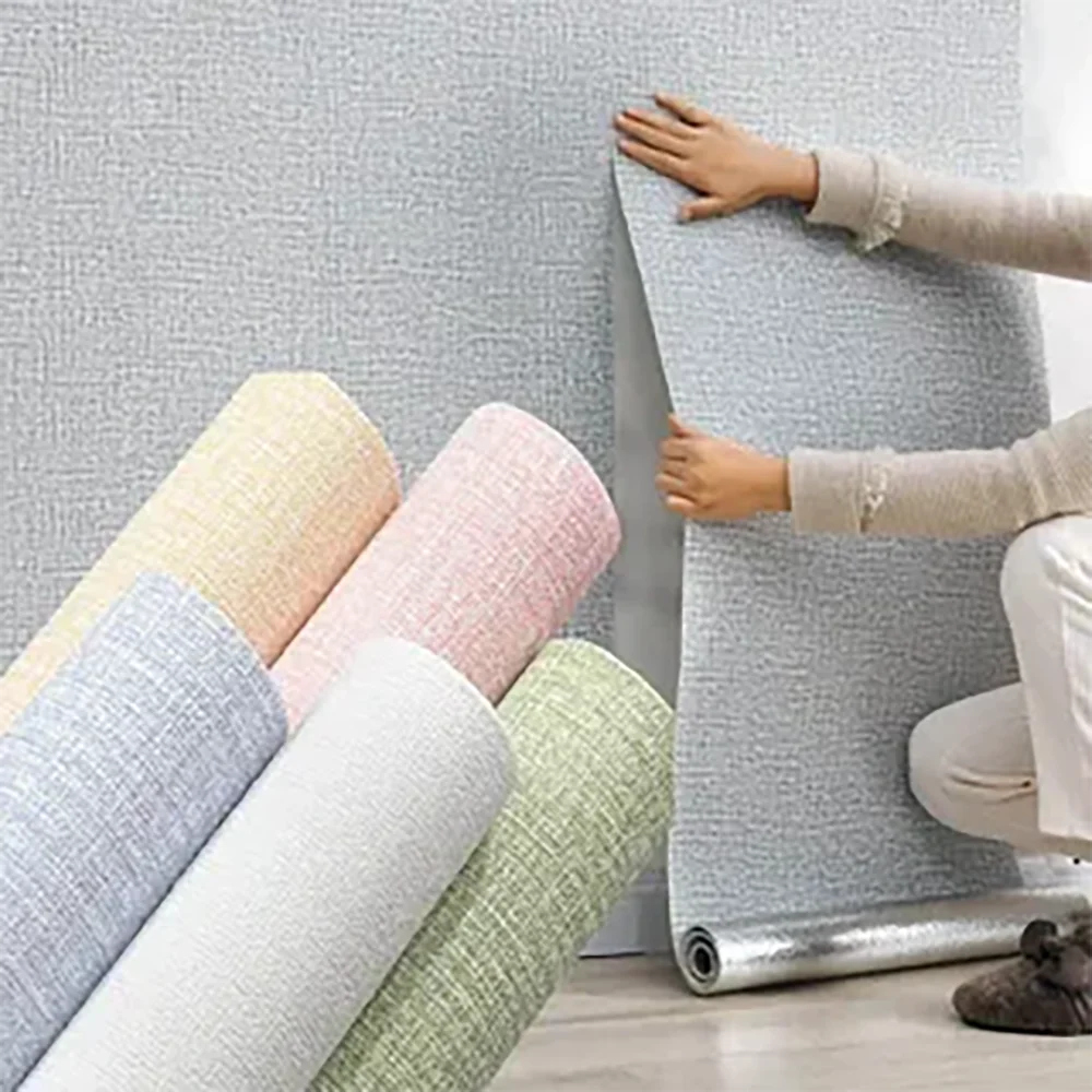 DIY Modern Decoration Mold proof and Waterproof Bedroom Self adhesive Background Wall Home Wallpaper Cabinet Wallpaper Qme