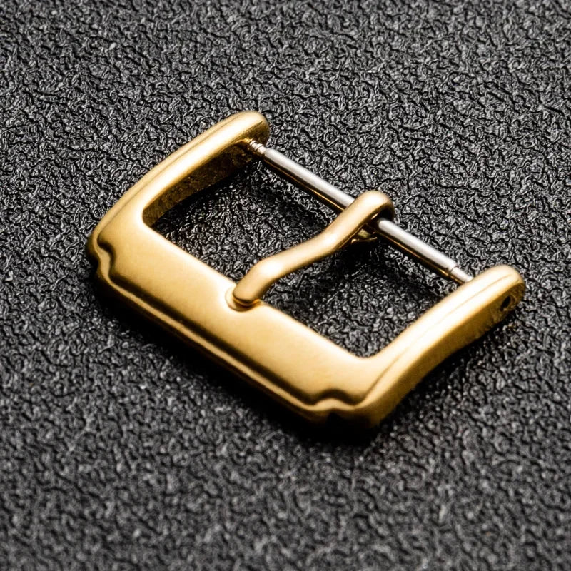 Watch Belt Buckle Stainless Steel Buckle Watch Accessories Fit Leather Belt Watch Watch Parts Stainless Steel Pin Buckle DIY Qme Gold-20mm