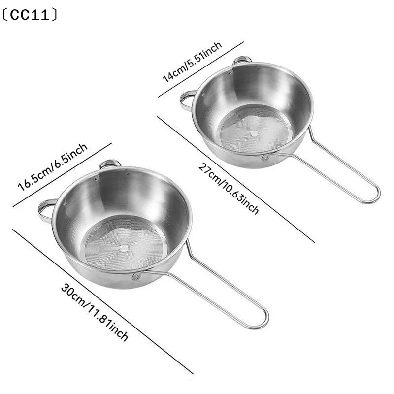 Long Handle Stainless Steel Juice Soya Milk Strainer Sieve Ultra Fine Qme