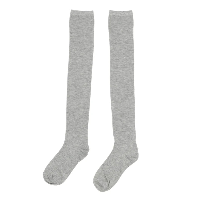 Women Striped Stockings Over Knee Length JK Long Socks Ladies Girls Qme A8 One Size