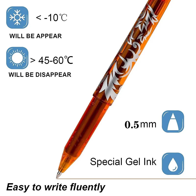 Kawaii Pilot, Erasable Gel Pens, Assorted Color Inks,Fine Point 0.5 mm, Pack of 12/8 Qme