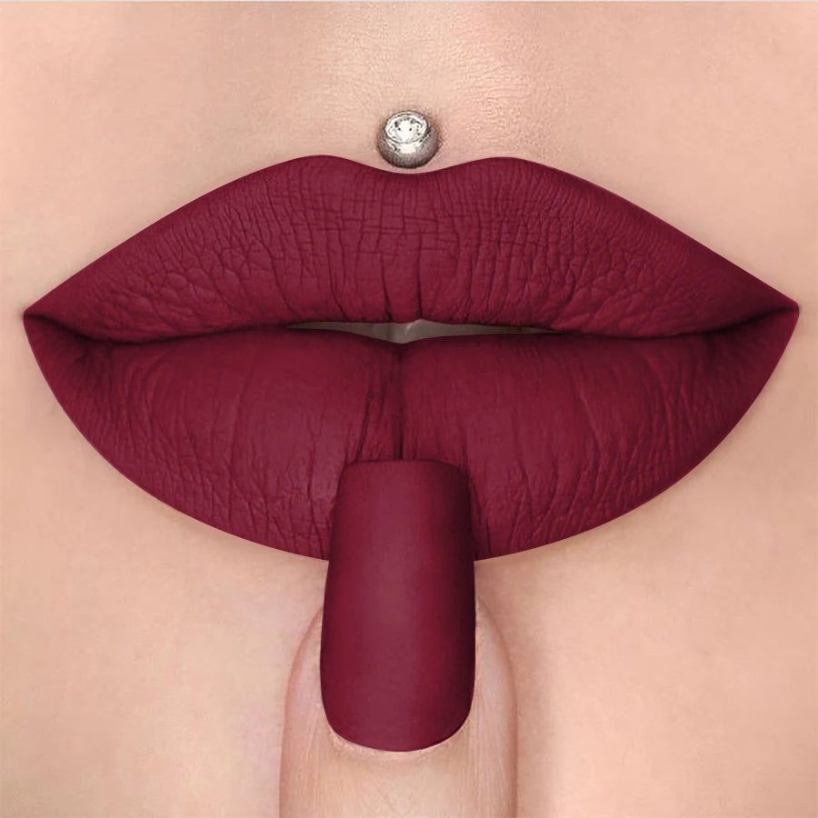 15 Colors Nude Velet Matte Lipstick Pen Waterproof Long Lasting Red Qme 10