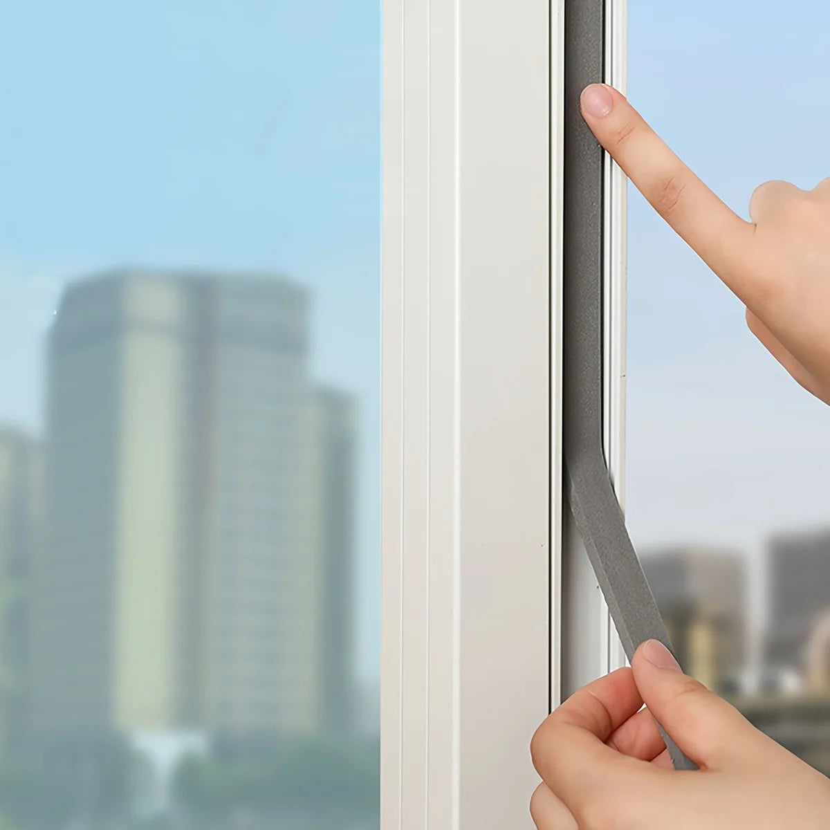 1 Roll Weather Stripping Seal Self Adhesive Seal Strips, Foam Window Glass Door Soundproof Anti Dustproof Gap Warm Sealing Tape Qme