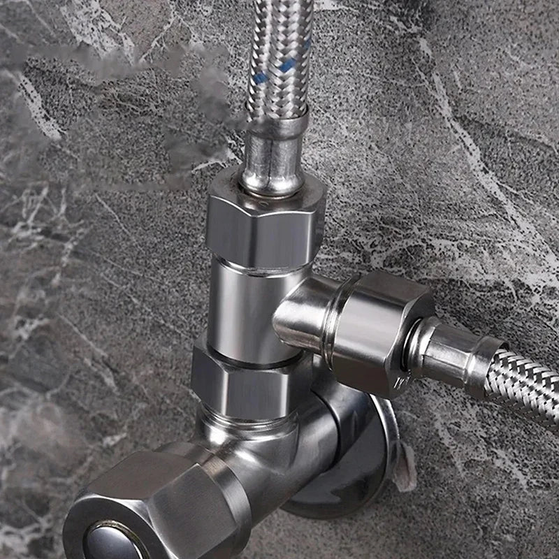 Bath Bidet Sprayer Shower Stainless Steel T Adapter G1 2 T-valve Qme