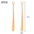 1 Woman Elderly Lazy People Shoe Horns Hangable Plastic Extra Long Qme A6 2Pcs