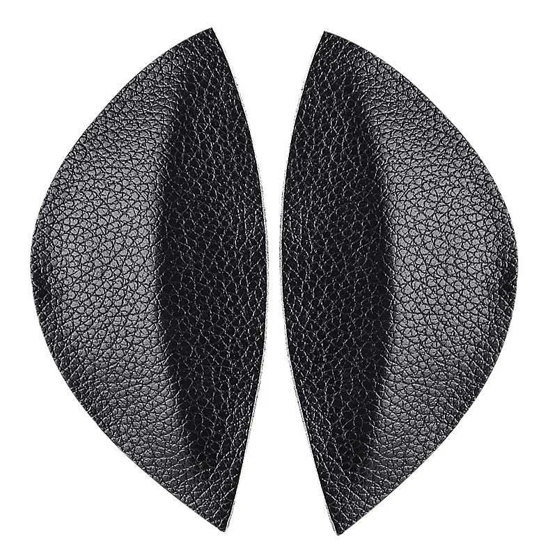 1 Pair PU Arch Insoles Flat Foot Support Soft Anti-friction Qme black