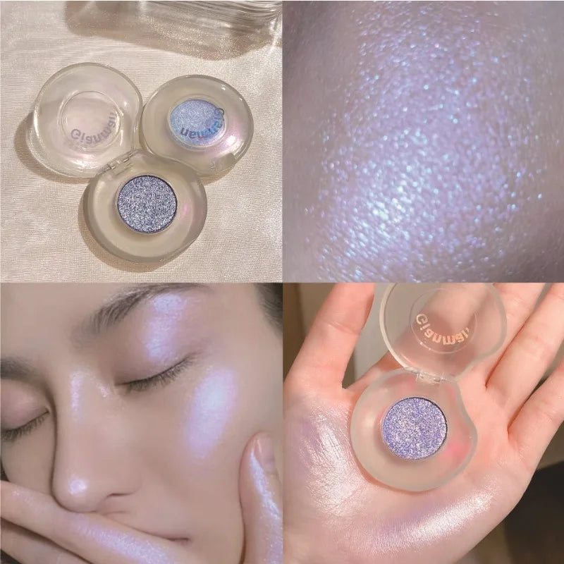 Diamond Monochrome Highlighter Contouring Palette Fine Flash Brighten Eyeshadow Orange Silver Natural Eye Shadow Makeup Cosmetic Qme 3