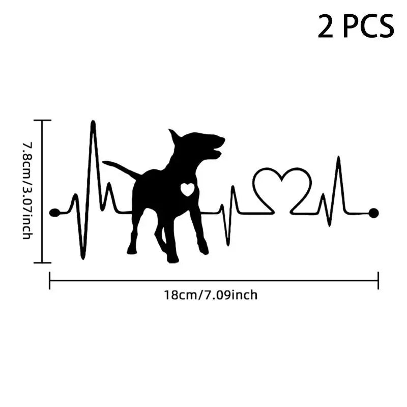 Car Sticker Pet Cat Heartbeat Lifeline Creative Truck Automobiles Qme A13