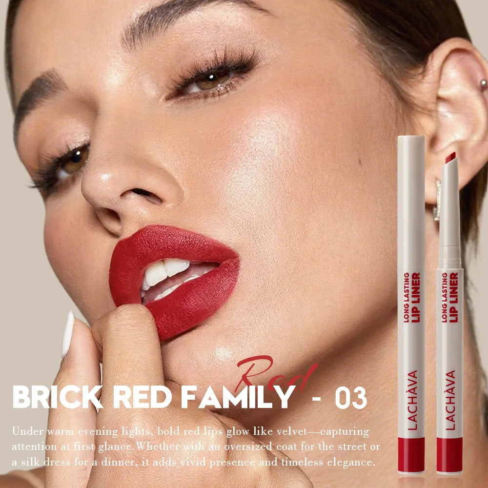 Matte Lip Liner Pen Long-lasting Water Sweat Resistant Twisted Design Qme
