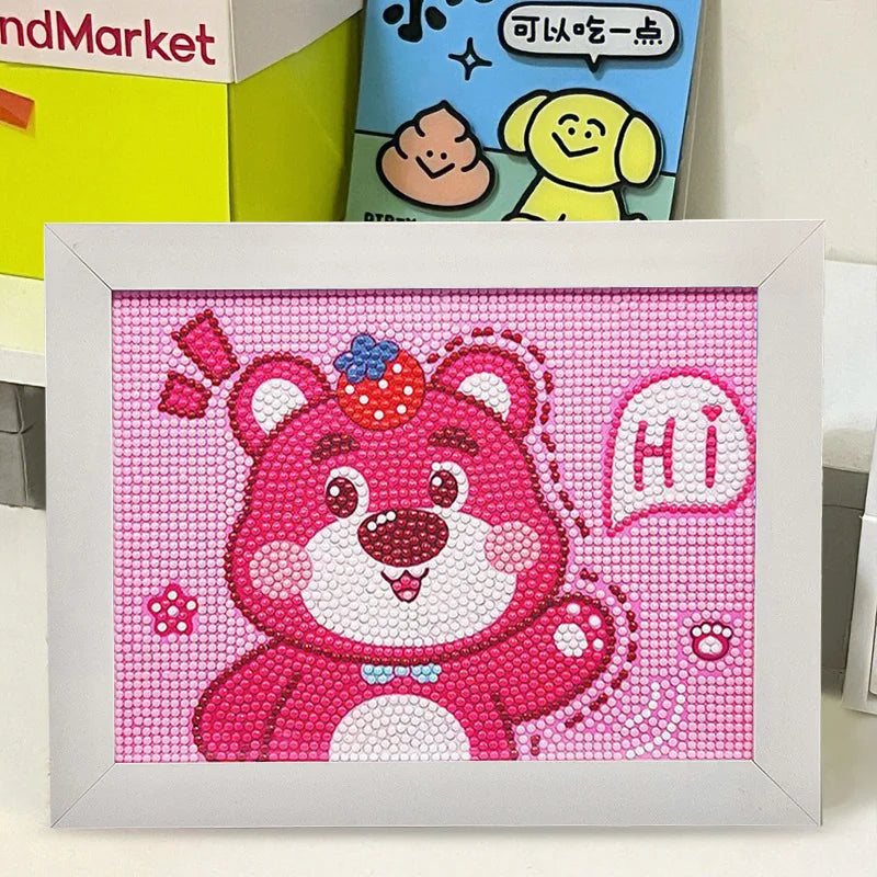Hello Kitty Kuromi Diamond Painting DIY Craft Kit with Frame Cartoon Diamond Painting for Students Diamond Painting Gift Qme 18