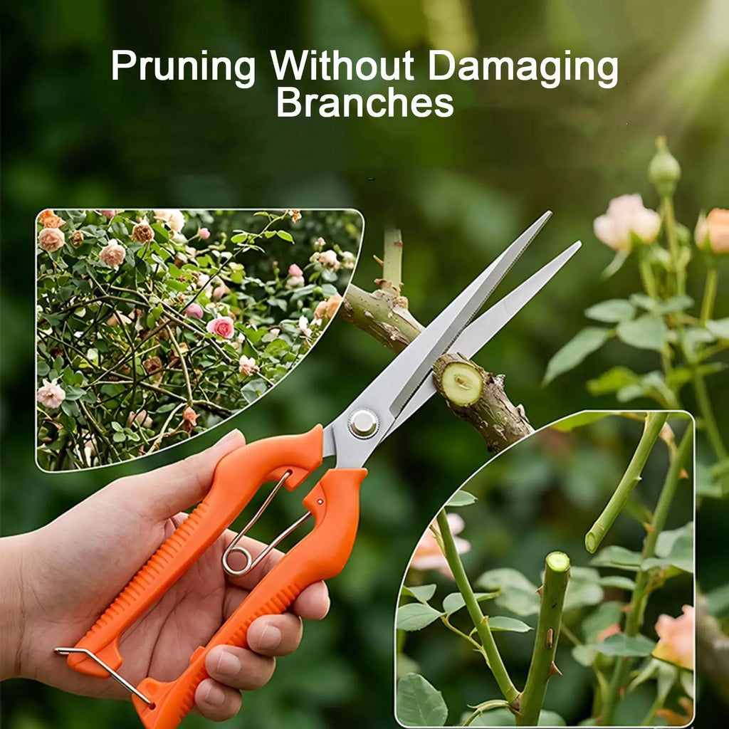NEW Garden Scissors Rust Resistant Pruning Clippers Tree Trimmer Branch Cutter for Fruit Flower Picking Thinning Root Lawn Hedge Qme