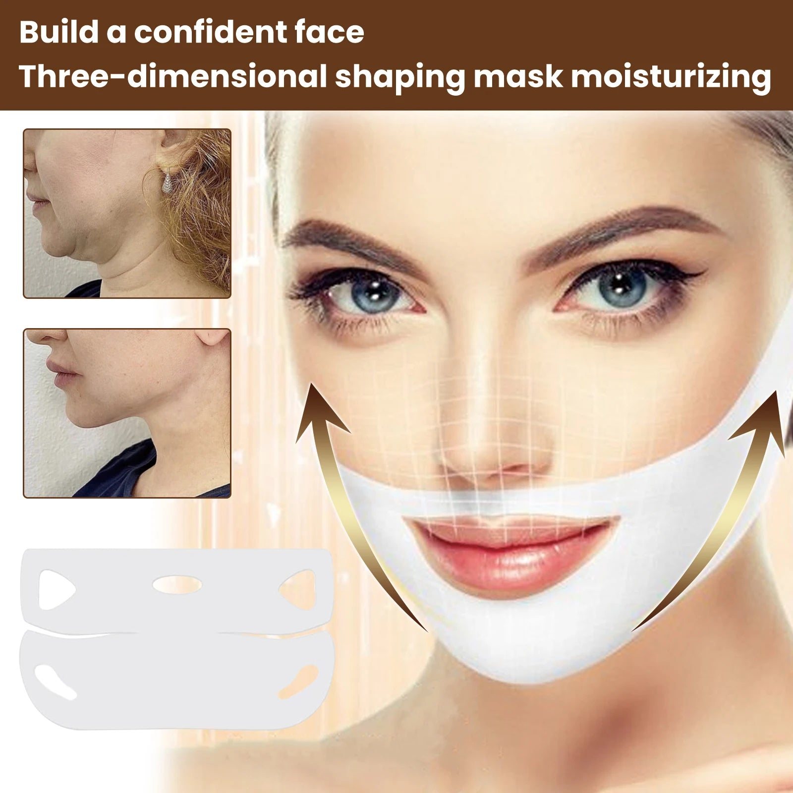 V-Shape Firming Face-lift Slimming Mask Removal Masseter Muscle Double Chin Face Fat Burning Anti-aging Beauty Products New Qme