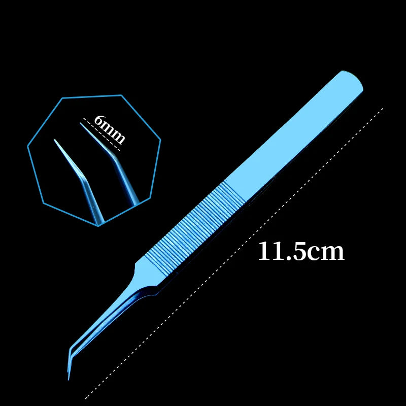 Fue Hair Transplant Forceps Implanter Tweezer Titanium Qme Silver