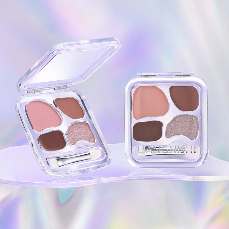 4-color Eye Shadow Plate Waterproof Sweat Proof Energetic Glitter Qme
