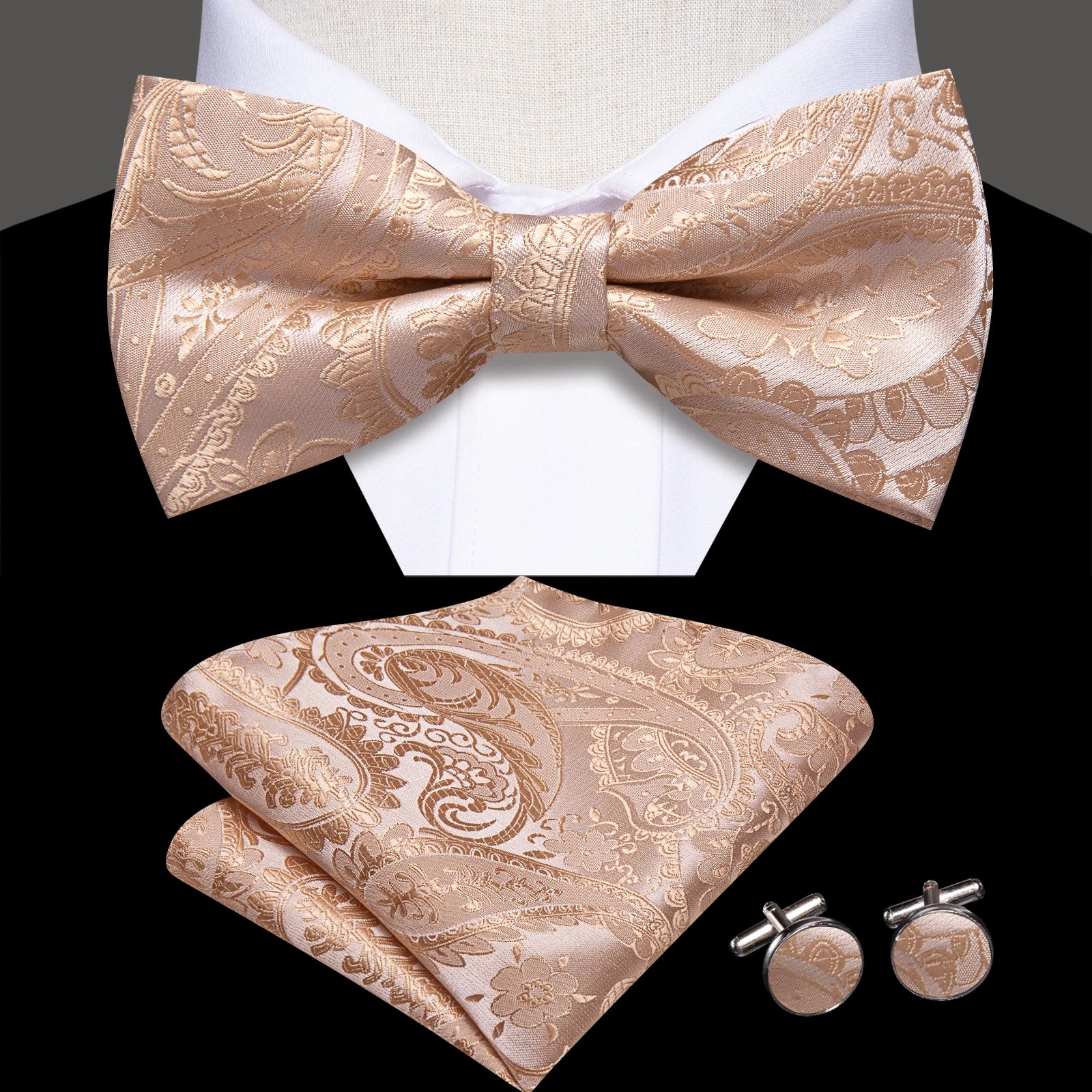 Mens Pre-tied Bowtie Red Yellow Pink White Floral Stripes Bow Tie Qme LDLH2947