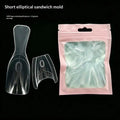 No Paper Needed Sandwich Nail Dual Forms Oval Square Shape Gel Qme 60PCS A